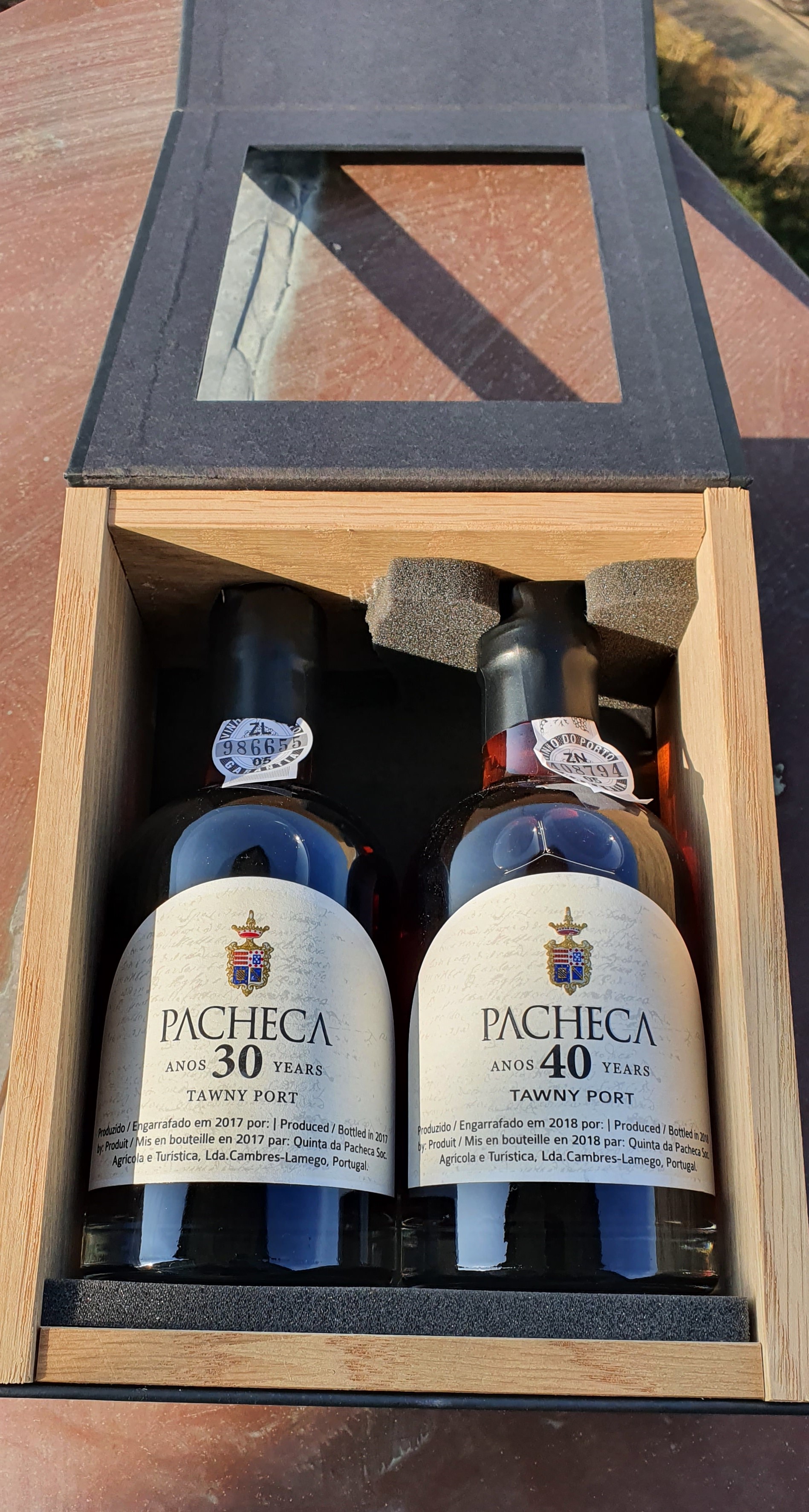 Pacheca Geschenk-Set Tawny 30 & 40 Years (je 0,2 L) im Wooden Case 